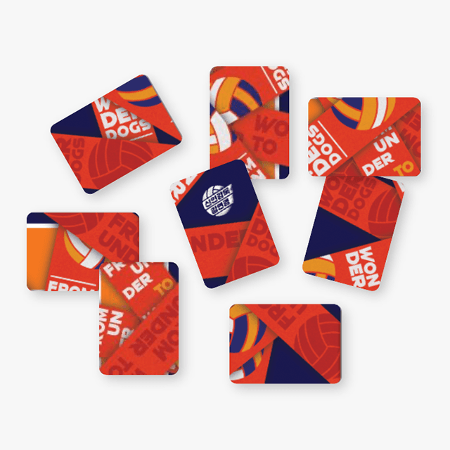 Individual photocards with AR videos inserted